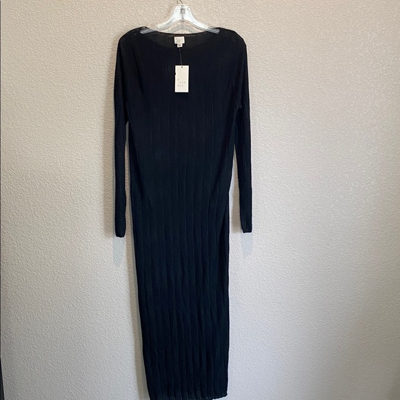 (Reduced Price!!!) Women's Long Sleeve Sheer Maxi  Dress - A New Day Black - Picture 4 of 9